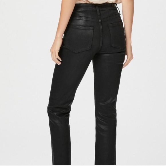 PAIGE Coated Cindy Jeans | Size 25 | Black Fog Luxe Coating - Picture 2 of 9